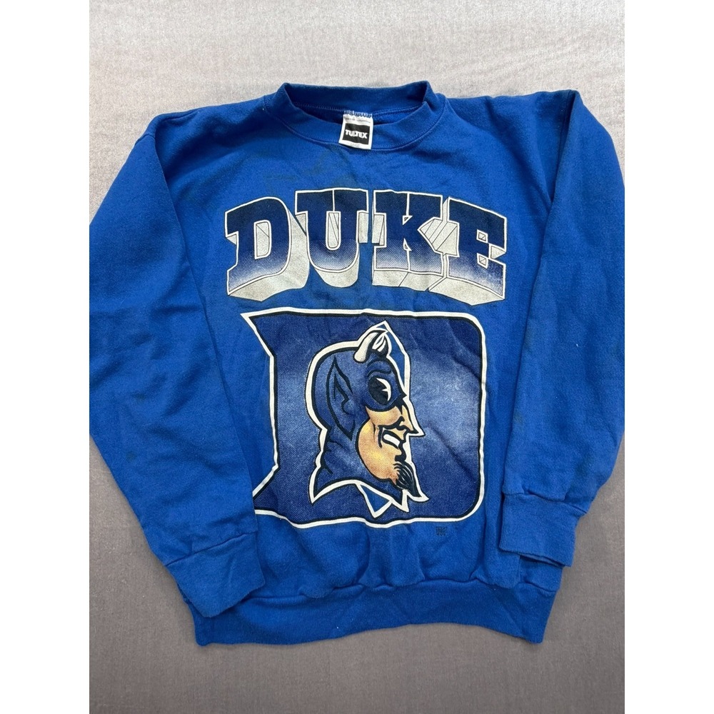 Vintage Tultex Made in USA Duke University Sweatshirt Blue Size Large‎